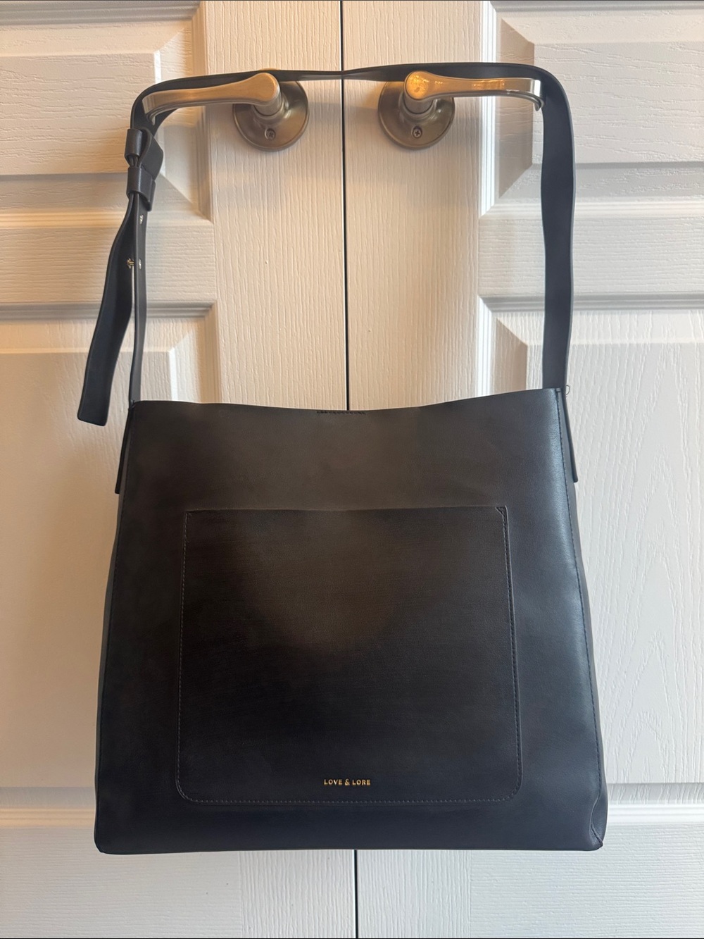 Love & Lore Black Leather Shoulder Bag